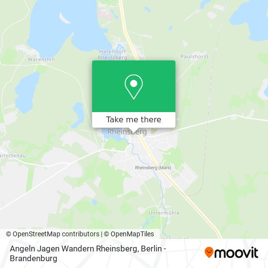 Карта Angeln Jagen Wandern Rheinsberg