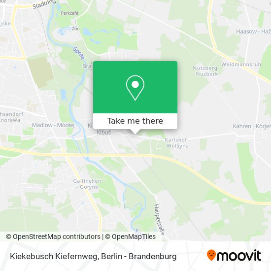 Карта Kiekebusch Kiefernweg