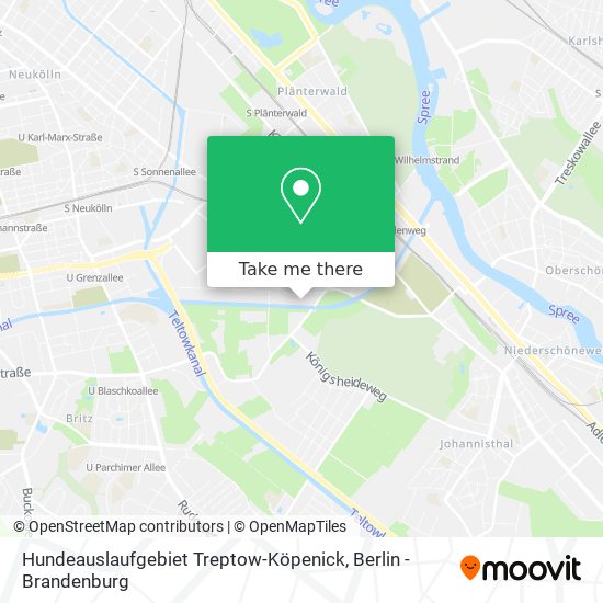Hundeauslaufgebiet Treptow-Köpenick map