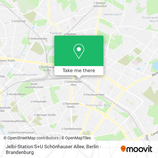 Карта Jelbi-Station S+U Schönhauser Allee