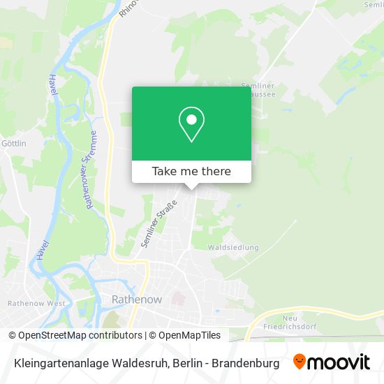 Kleingartenanlage Waldesruh map