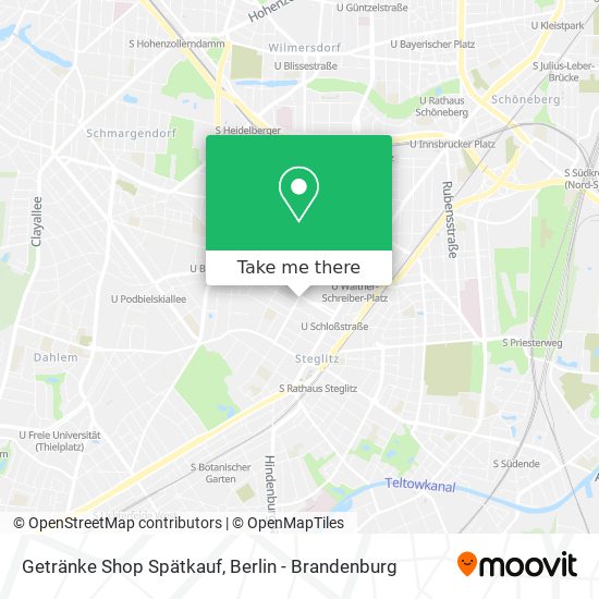 Карта Getränke Shop Spätkauf