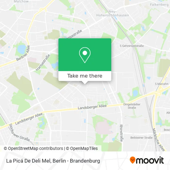 Карта La Picá De Deli Mel