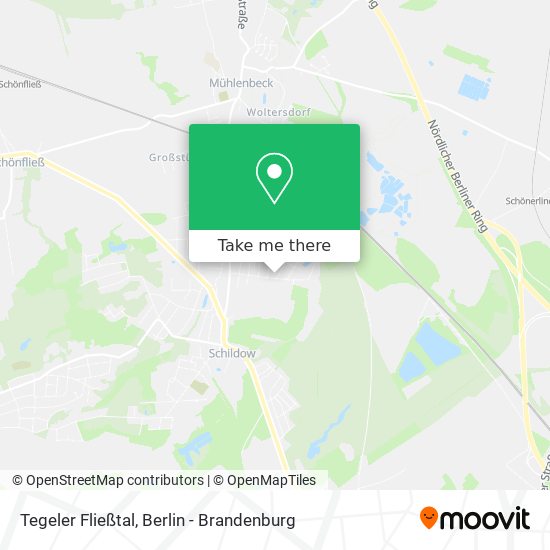 Tegeler Fließtal map