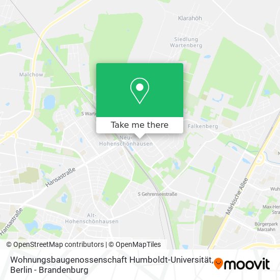 Карта Wohnungsbaugenossenschaft Humboldt-Universität