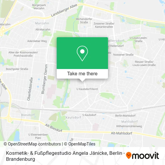 Карта Kosmetik- & Fußpflegestudio Angela Jänicke