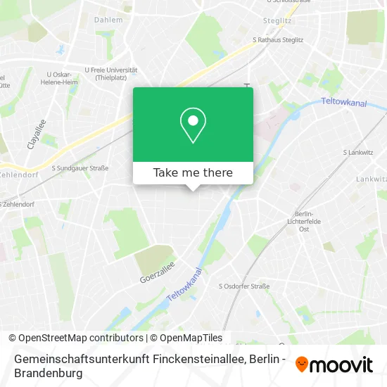 Карта Gemeinschaftsunterkunft Finckensteinallee