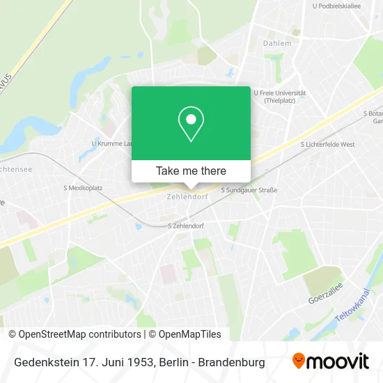 Карта Gedenkstein 17. Juni 1953