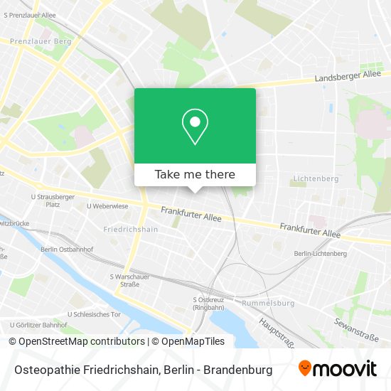 Карта Osteopathie Friedrichshain