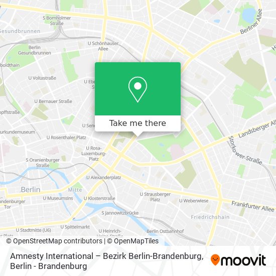 Карта Amnesty International – Bezirk Berlin-Brandenburg