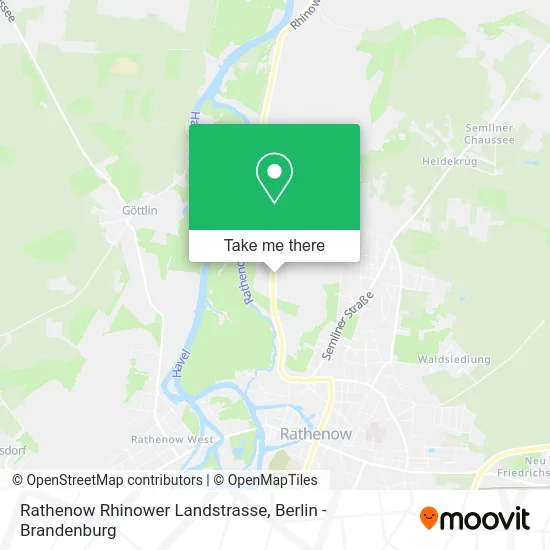 Карта Rathenow Rhinower Landstrasse