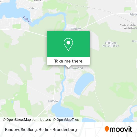 Bindow, Siedlung map