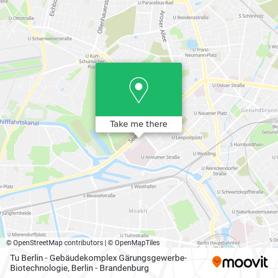 Tu Berlin - Gebäudekomplex Gärungsgewerbe-Biotechnologie map