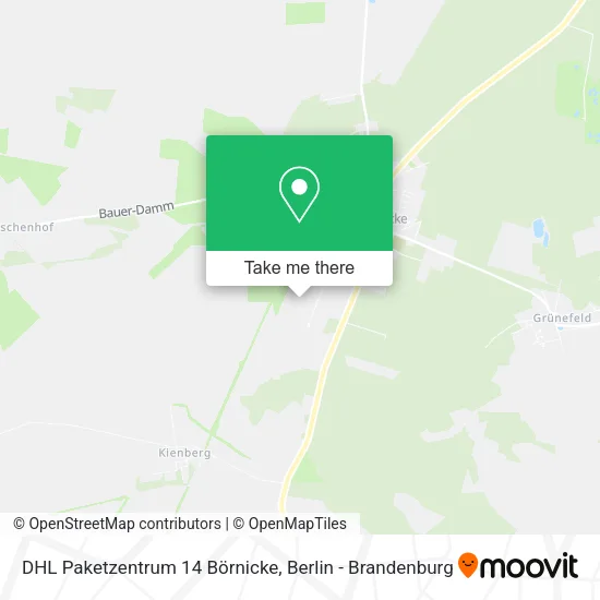 Карта DHL Paketzentrum 14 Börnicke