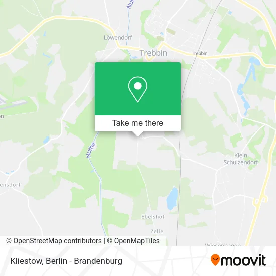 Карта Kliestow