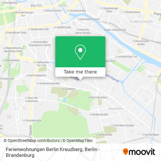 Ferienwohnungen Berlin Kreuzberg map