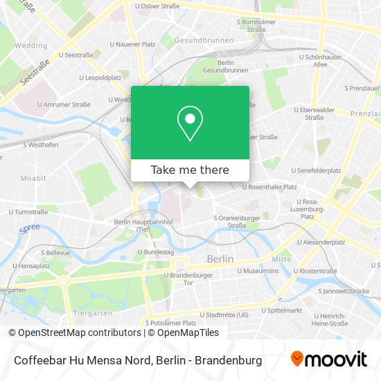 Coffeebar Hu Mensa Nord map