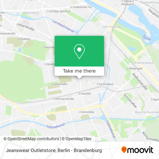 Jeanswear Outletstore map