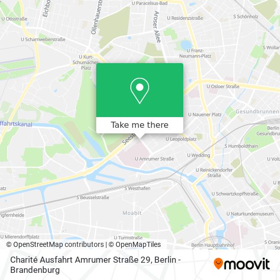 Charité Ausfahrt Amrumer Straße 29 map