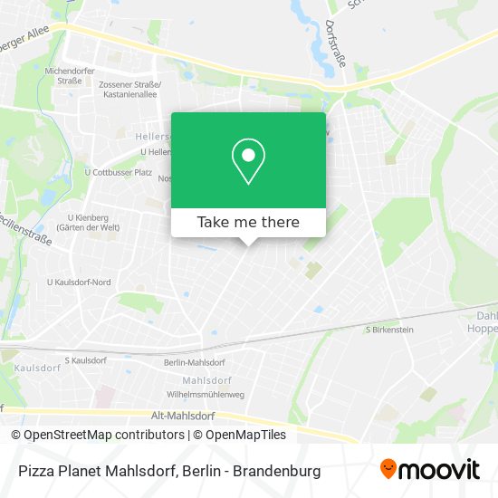 Карта Pizza Planet Mahlsdorf
