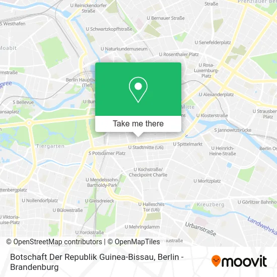 Карта Botschaft Der Republik Guinea-Bissau