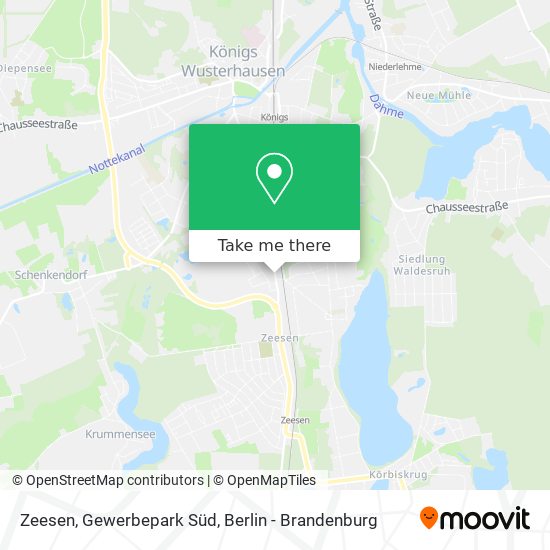 Zeesen, Gewerbepark Süd map