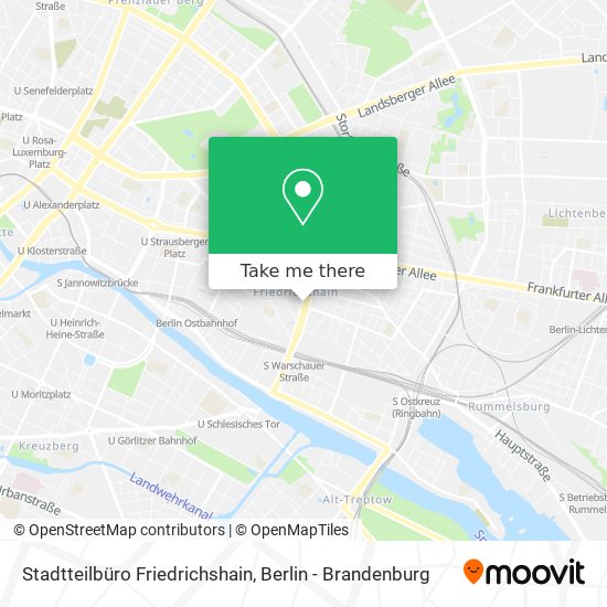 Карта Stadtteilbüro Friedrichshain