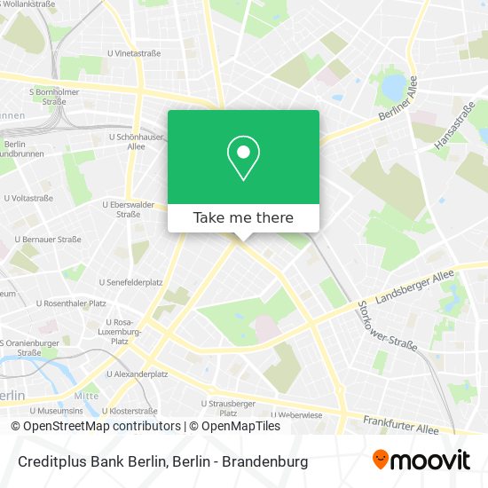 Creditplus Bank Berlin map