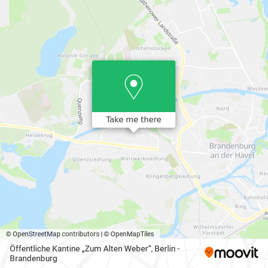 Карта Öffentliche Kantine „Zum Alten Weber“