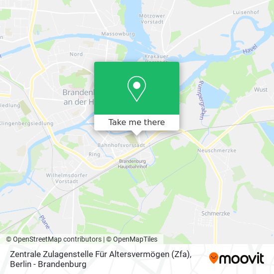 Zentrale Zulagenstelle Für Altersvermögen (Zfa) map