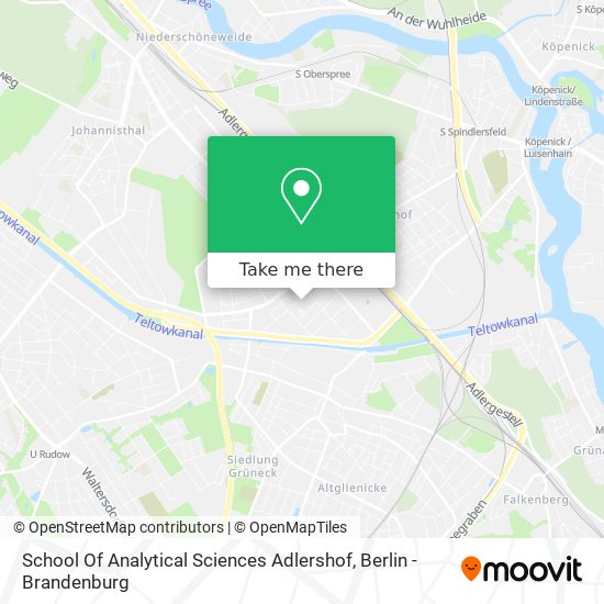 School Of Analytical Sciences Adlershof map