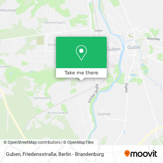 Карта Guben, Friedensstraße