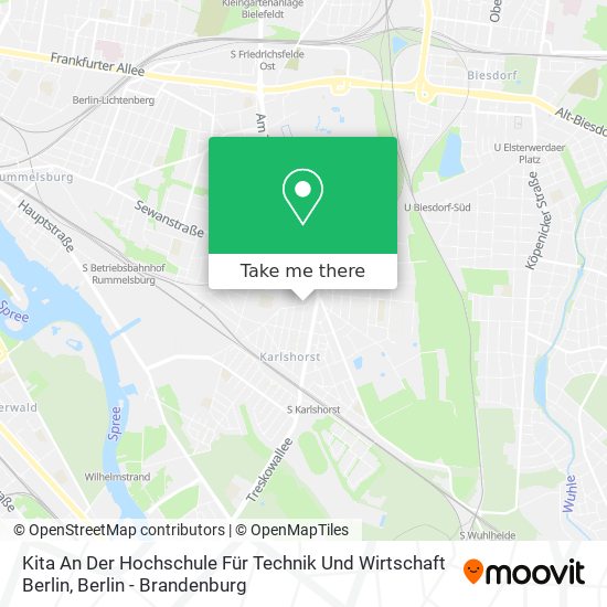 Kita An Der Hochschule Für Technik Und Wirtschaft Berlin map