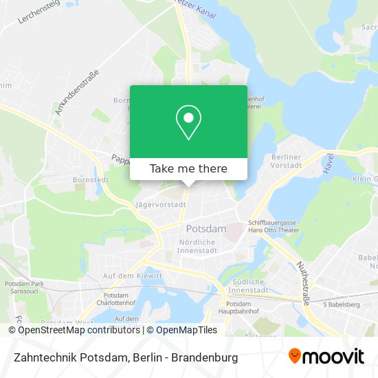 Zahntechnik Potsdam map