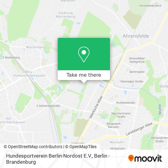 Карта Hundesportverein Berlin-Nordost E.V.