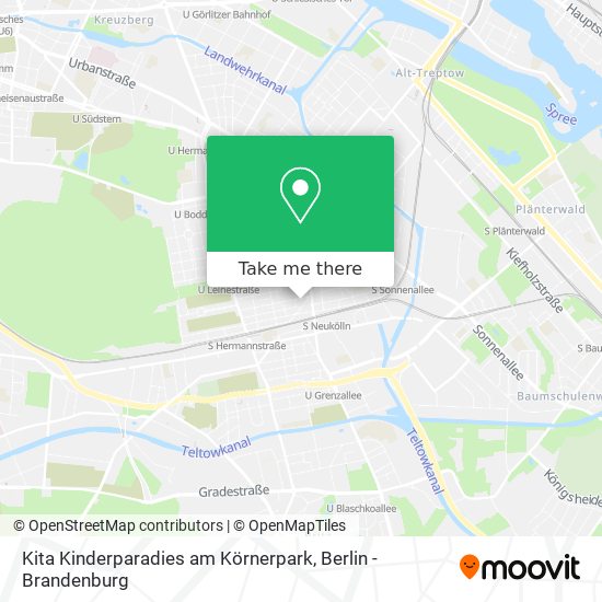 Карта Kita Kinderparadies am Körnerpark