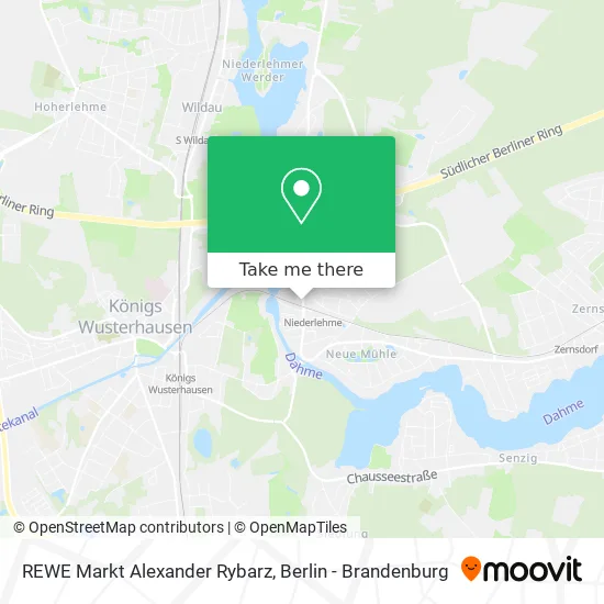 Карта REWE Markt Alexander Rybarz