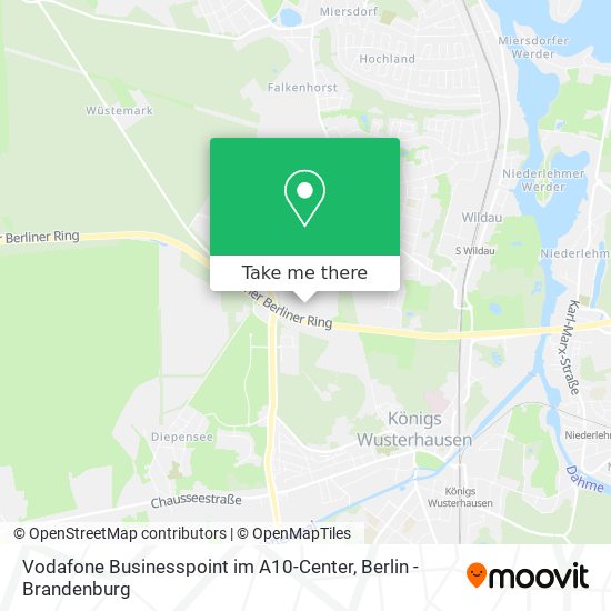 Vodafone Businesspoint im A10-Center map