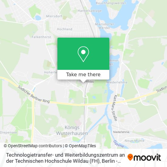 Technologietransfer- und Weiterbildungszentrum an der Technischen Hochschule Wildau (FH) map