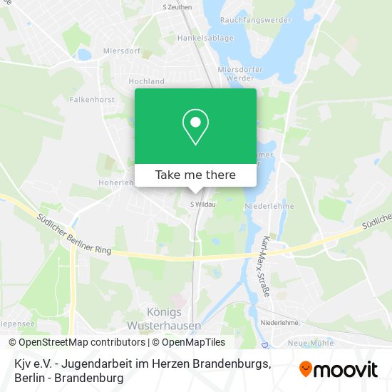 Карта Kjv e.V. - Jugendarbeit im Herzen Brandenburgs