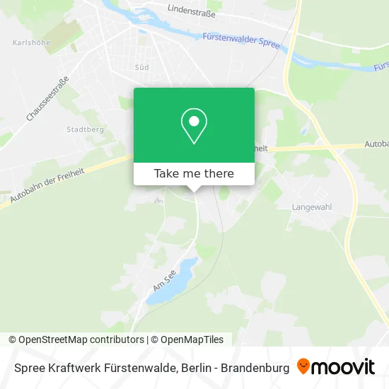 Карта Spree Kraftwerk Fürstenwalde