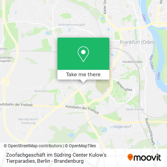 Zoofachgeschäft im Südring Center Kulow's Tierparadies map