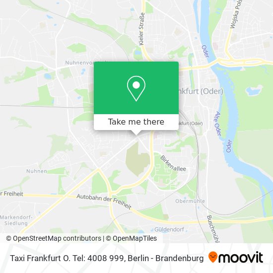 Карта Taxi Frankfurt O. Tel: 4008 999