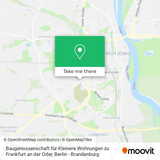 Baugenossenschaft für Kleinere Wohnungen zu Frankfurt an der Oder map