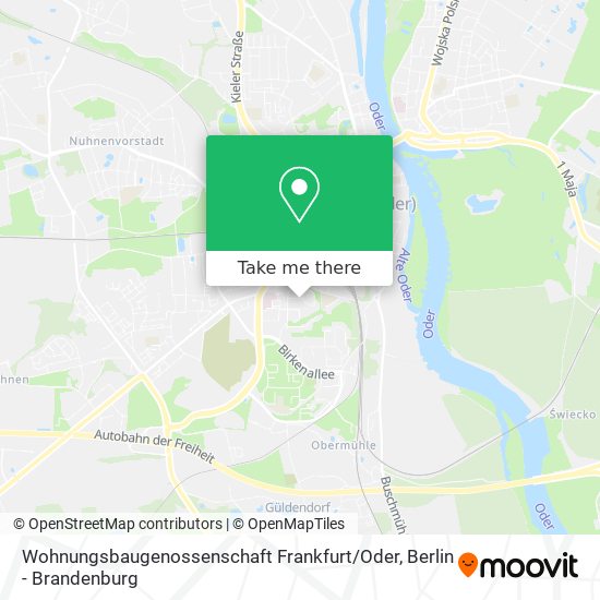 Карта Wohnungsbaugenossenschaft Frankfurt / Oder