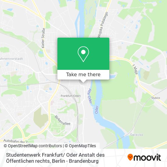 Studentenwerk Frankfurt/ Oder Anstalt des Öffentlichen rechts map