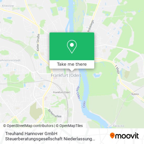 Карта Treuhand Hannover GmbH Steuerberatungsgesellschaft Niederlassung Frankfurt (Oder)