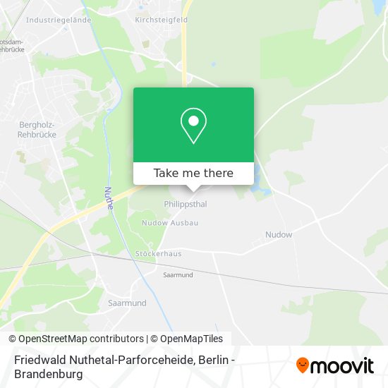 Friedwald Nuthetal-Parforceheide map