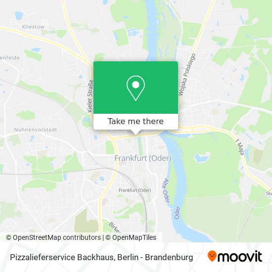 Pizzalieferservice Backhaus map