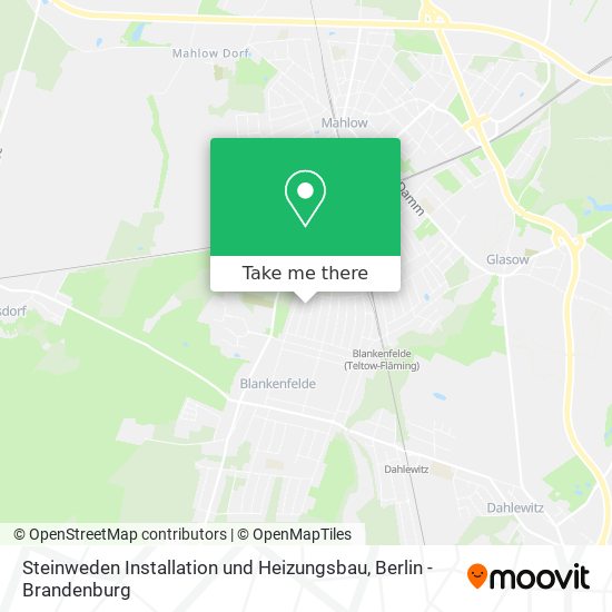 Карта Steinweden Installation und Heizungsbau
